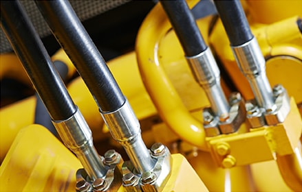 yellow hydraulic lines