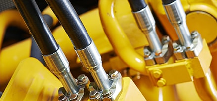 yellow hydraulic lines