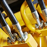 yellow hydraulic lines
