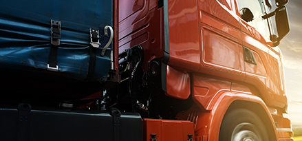 red black truck