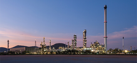  refinery on desert sunset