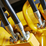 yellow hydraulic lines