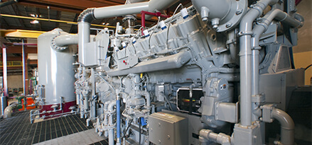 grey natural gas compressor station