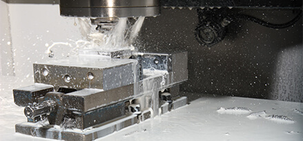 machine image of slideway with liquid dripping down