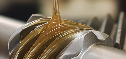pouring of lubricant on worm gear