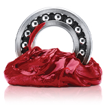 ball bearing in red grease