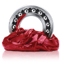 ball bearing in red grease