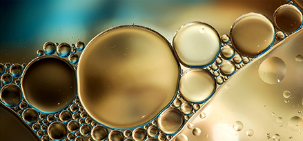 air bubbles in liquid