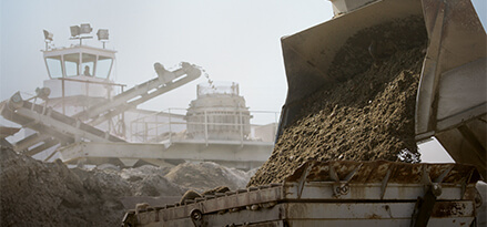 cement being dump