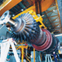 gas turbine with colorful blades