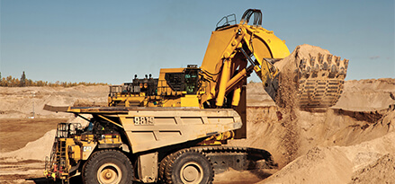 kearl mining shovel dirt truck