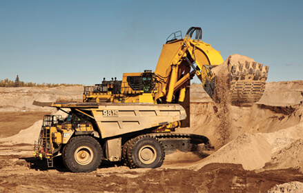 kearl mining shovel dirt truck