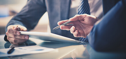 businessman with an ipad