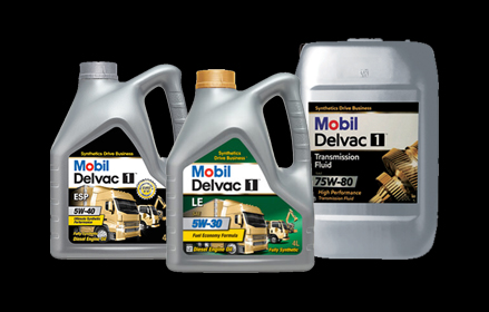 banner of mobil delvac 1 products