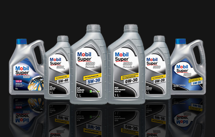 banner of mobil super products